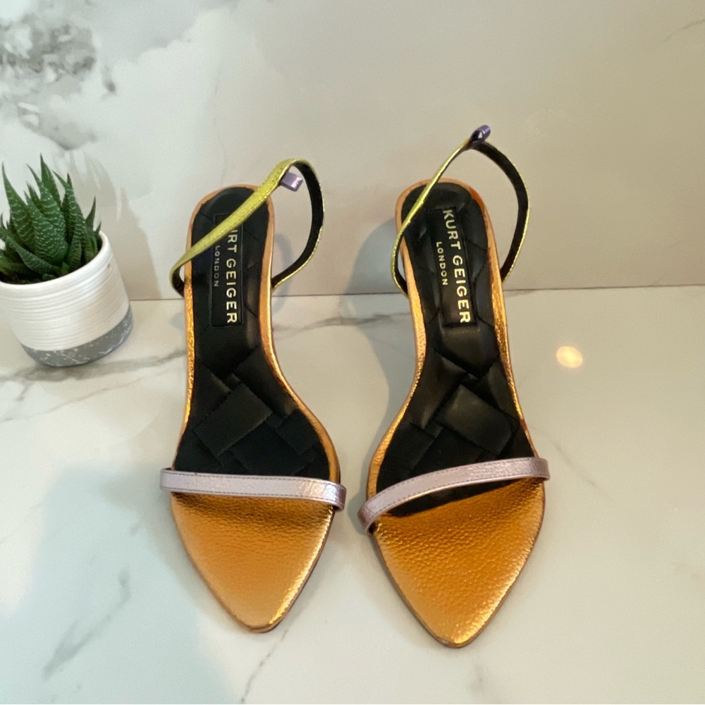 Kurt Geiger Multicolor Metallic Strappy Heels - Picture 2 of 4